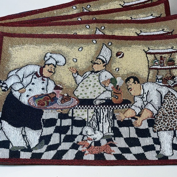 Fat Chef Placemats Set of Four (4) - Picture 2 of 4